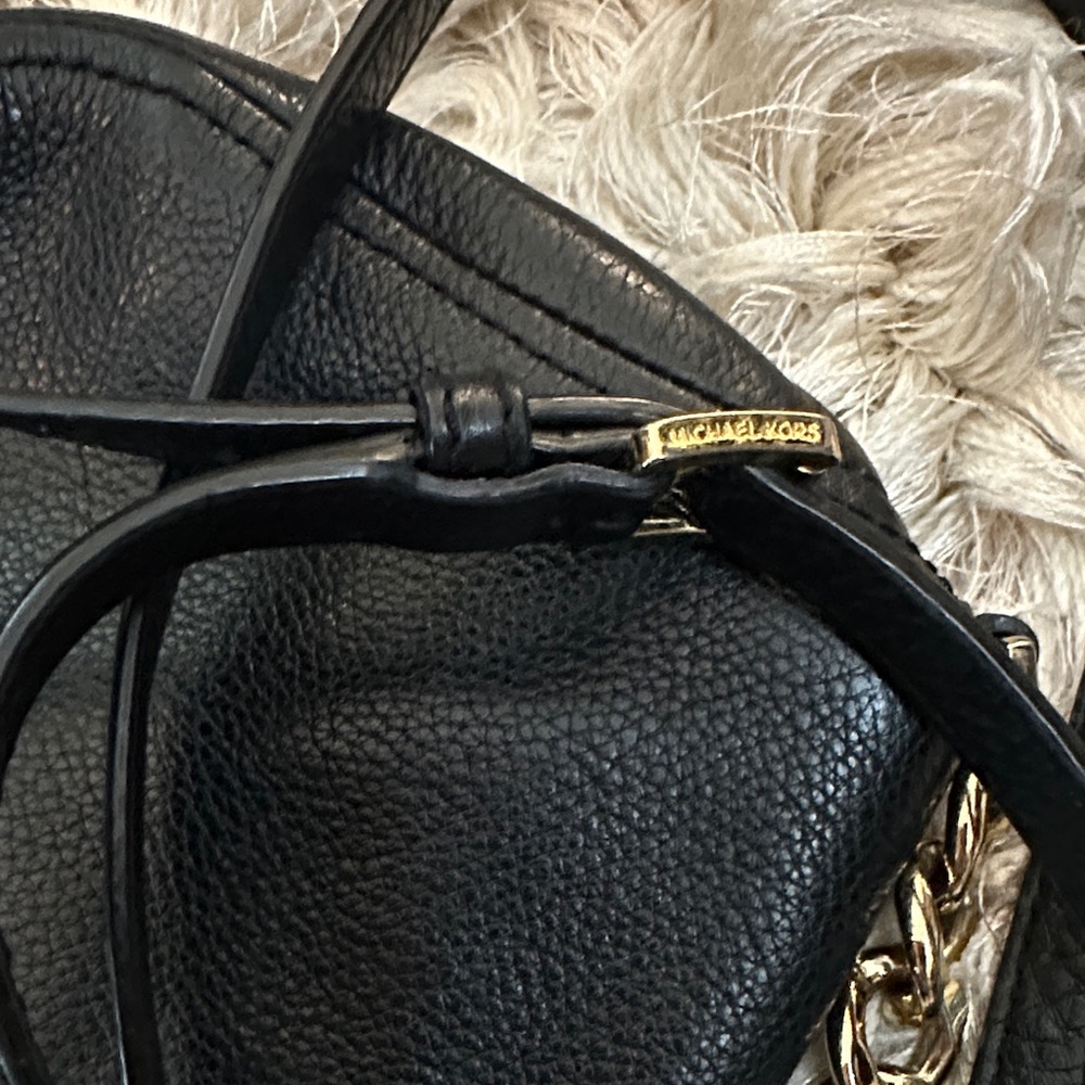 Michael Kors Black Crossbody Bag with Gold Accents - Picture 9 of 16